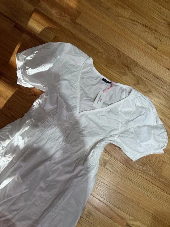 Vineyard Vines NWT poplin v-neck midi dress🎀❤️🌺 - Picture 4 of 11